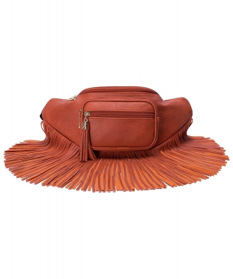 Fashion Fringe Tassel Fanny Pack Waist Bag KL088 ORANGE